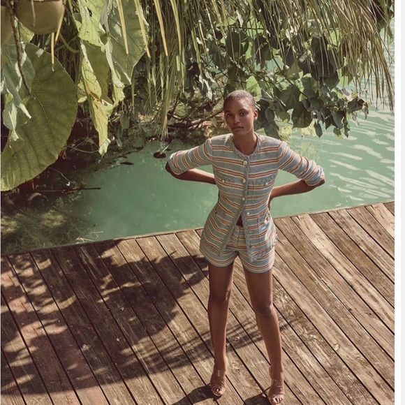 NEW Veronica Beard Striped Ginerva Belt Jacket Button Blazer, Blue/Red/White - Picture 11 of 15